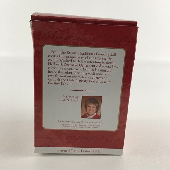 Hallmark Keepsake Christmas Ornament Nesting Nativity 2001 Club Edition 5pc Set - Picture 3 of 6